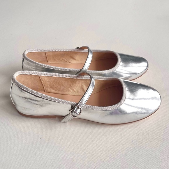 Verali Bami Mary-Jane Flats - Silver Smooth - Picture 5 of 10